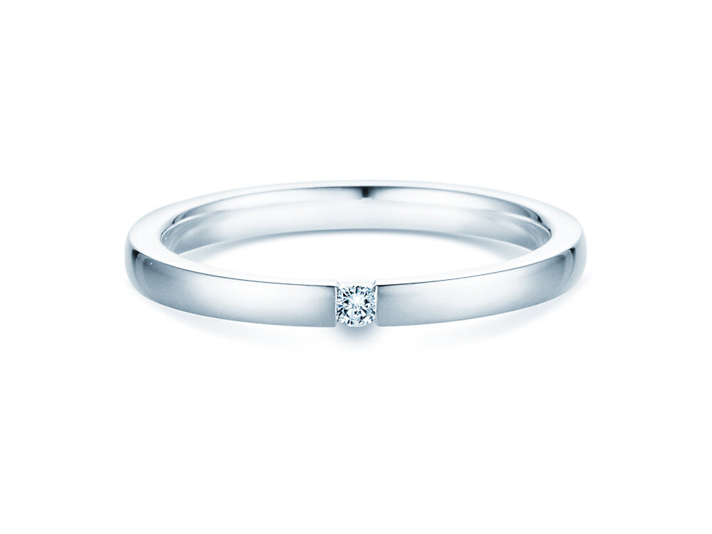 Spannring Infinity in Silber 925/- mit Diamant 0,05ct G/SI