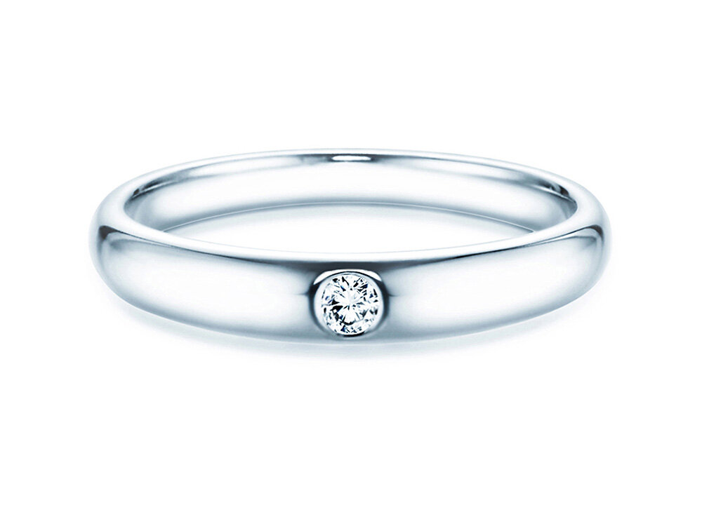 Solitärring Promise in Silber 925/- mit Diamant 0,05ct G/SI