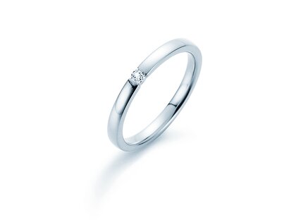 Spannring Infinity in Silber 925/- mit Diamant 0,07ct G/SI