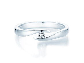 Spannring Twist in Silber 925/- mit Diamant 0,07ct G/SI