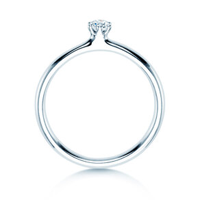 Solitärring Classic 6 in Silber 925/- mit Diamant 0,10ct G/SI