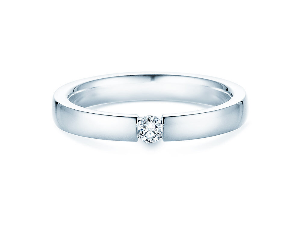 Spannring Infinity in Silber 925/- mit Diamant 0,10ct G/SI