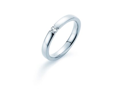 Spannring Infinity in Silber 925/- mit Diamant 0,10ct G/SI
