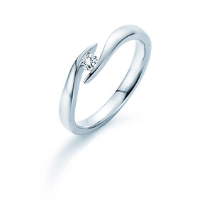Spannring Twist in Silber 925/- mit Diamant 0,10ct G/SI