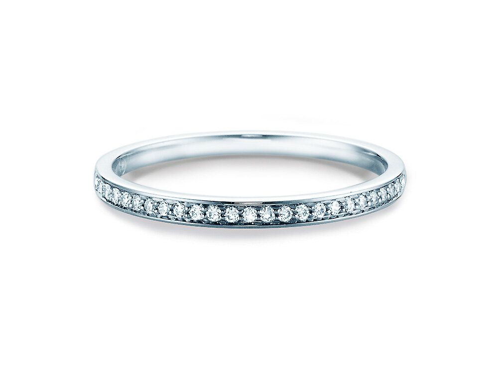 Eternityring Alliance in 14K Weißgold mit Diamanten 0,125ct G/SI