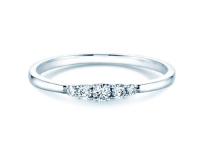 Diamantring 5 Diamonds in 18K Weißgold mit Diamanten 0,15ct G/SI