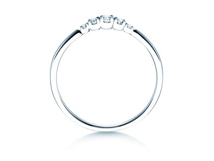 Diamantring 5 Diamonds in 18K Weißgold mit Diamanten 0,15ct G/SI