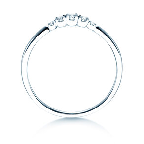 Diamantring 5 Diamonds in 18K Weißgold mit Diamanten 0,15ct G/SI