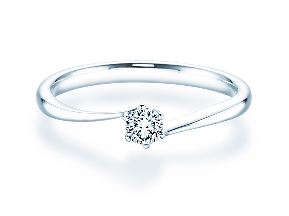 Solitärring Devotion in Silber 925/- mit Diamant 0,15ct G/SI