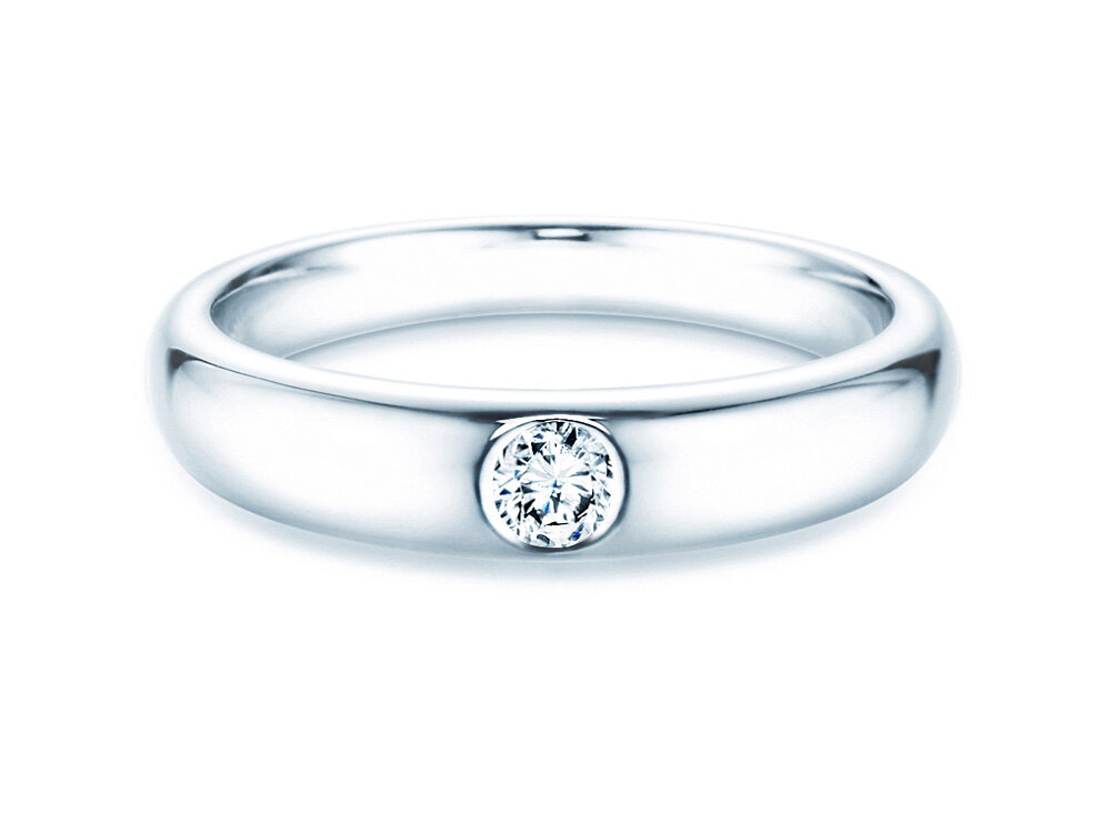Solitärring Promise in Silber 925/- mit Diamant 0,15ct G/SI