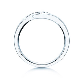 Spannring Twist in 14K Weißgold mit Diamant 0,15ct G/SI