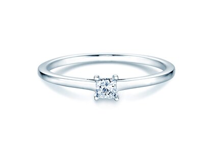 Diamantring Princess in 9K Weißgold mit Diamant 0,25ct