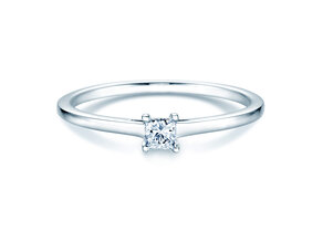 Diamantring Princess in 9K Weißgold mit Diamant 0,25ct