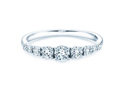 Diamantring 9 Diamonds in Weißgold