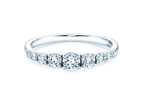 Diamantring 9 Diamonds in Weißgold