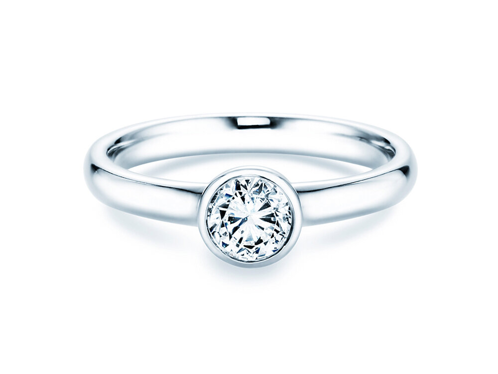 Solitärring Eternal in Platin 950/- mit Diamant 0,50ct G/SI