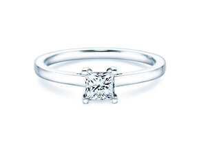 Diamantring Princess in Silber