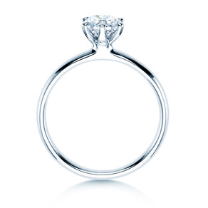Solitärring Classic 6 in 9K Weißgold mit Diamant 0,75ct