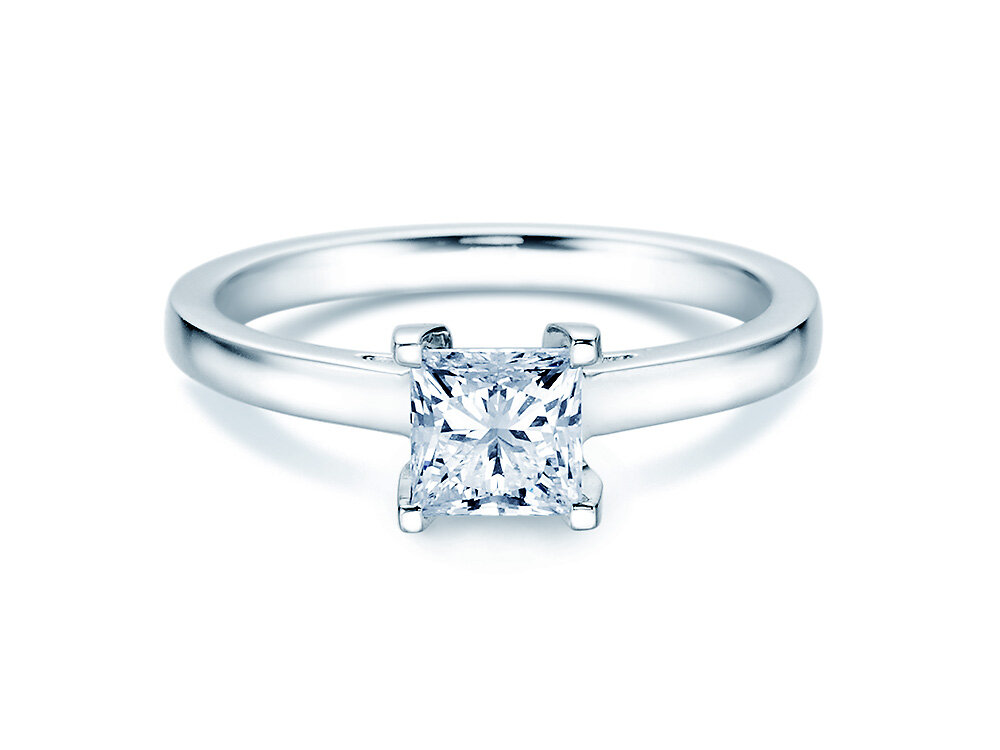 Ring Princess in 14K Weißgold mit Labordiamant 2,50ct E/VS