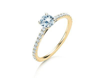 Diamantring Pure Diamond in 18K Gelbgold mit Diamanten 0,92ct G/SI