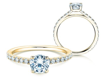 Diamantring Pure Diamond in Gelbgold