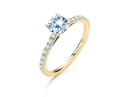 Diamantring Pure Diamond in Gelbgold