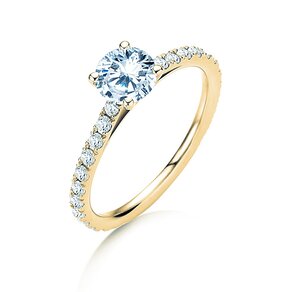 Diamantring Pure Diamond in Gelbgold