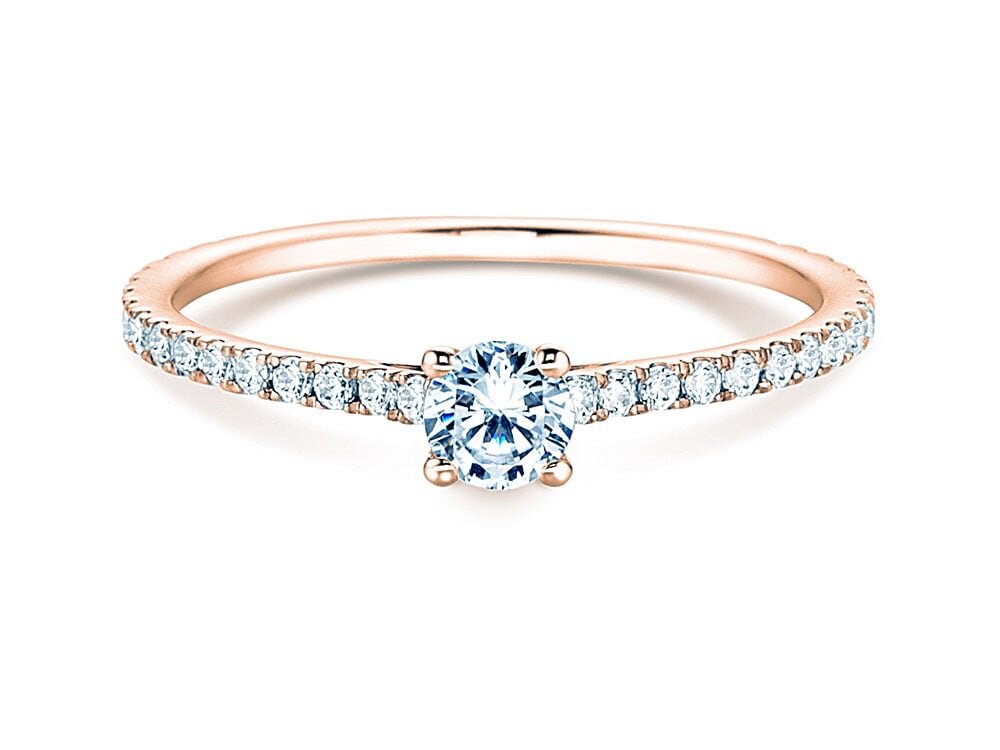 Diamantring Pure Diamond in 9K Roségold mit Diamanten 0,54ct G/SI