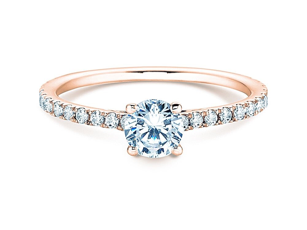 Diamantring Pure Diamond in 9K Roségold mit Diamanten 0,92ct G/SI