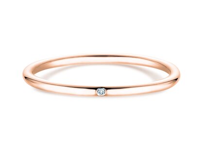 Solitärring Promise Petite in 14K Roségold mit Diamant 0,005ct G/SI