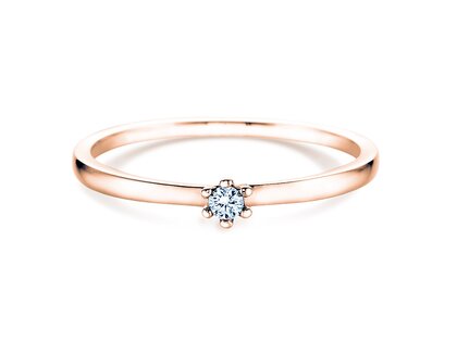 Solitärring Classic Petite in Roségold