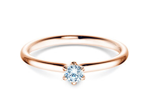 Solitärring Classic 6 in 14K Roségold