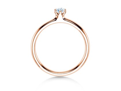 Solitärring Classic 6 in 14K Roségold