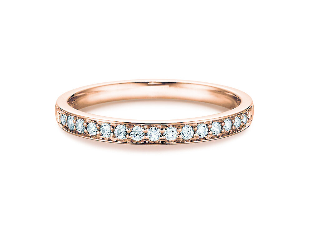 Eternityring Alliance in 18K Roségold mit Diamanten 0,255ct G/SI