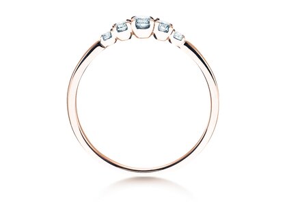 Diamantring 5 Diamonds in Roségold