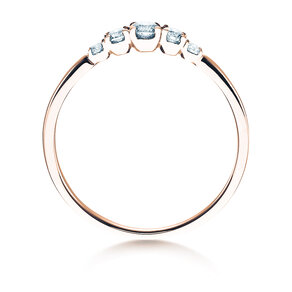 Diamantring 5 Diamonds in Roségold
