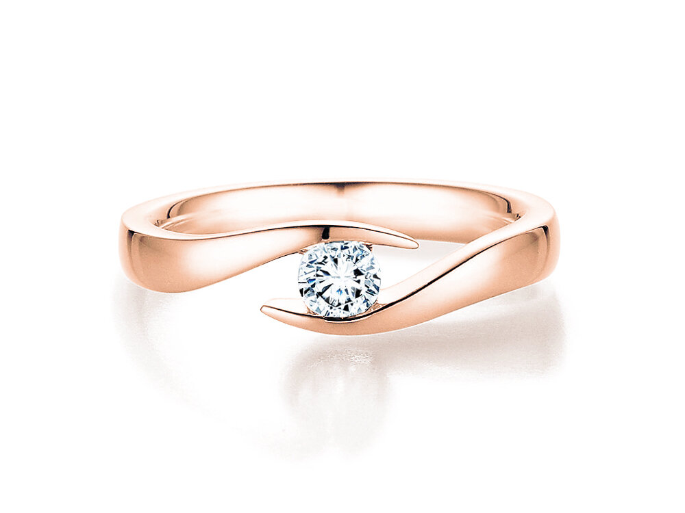 Spannring Twist in 14K Roségold