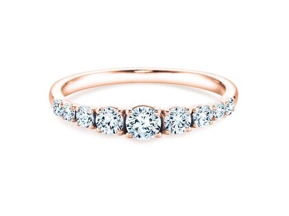 Diamantring 9 Diamonds in Roségold