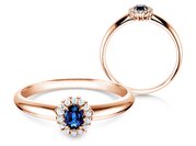 Farbsteinring Jolie in Roségold