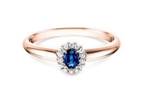 Farbsteinring Jolie in Roségold