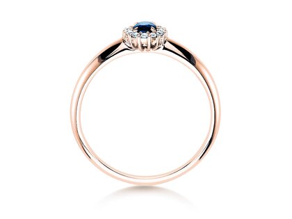 Farbsteinring Jolie in Roségold