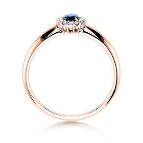Farbsteinring Jolie in Roségold