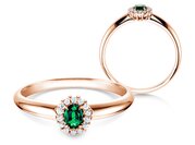 Farbsteinring Jolie in Roségold