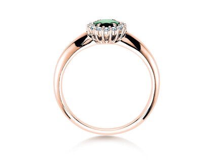 Farbsteinring Windsor in Roségold