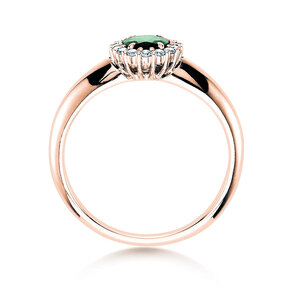 Farbsteinring Windsor in Roségold