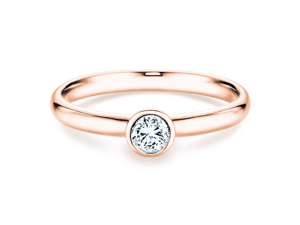 Solitärring Eternal in 14K Roségold mit Diamant 0,30ct G/SI