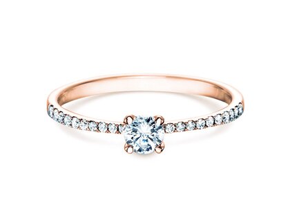 Diamantring Grace in 18K Roségold mit Diamanten 0,70ct