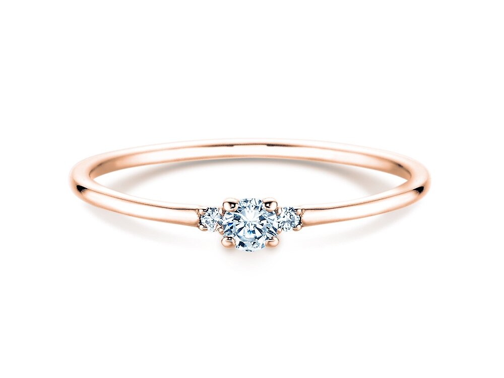 Ring Vivid Petite Diamond in 14K Roségold mit Diamanten 0,10ct G/SI