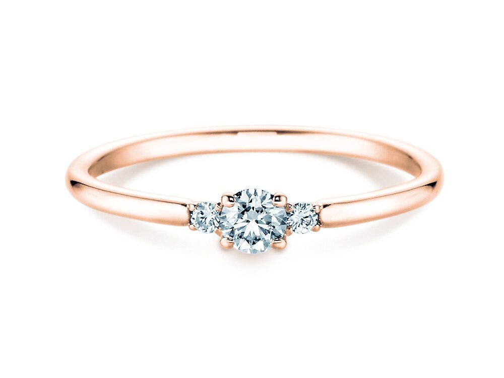 Diamantring Vivid Petite Diamond in 9K Roségold mit Diamanten 0,20ct G/SI