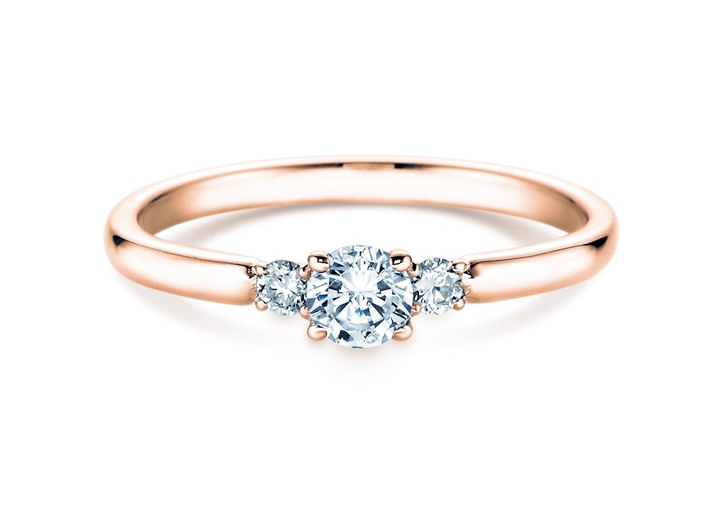 Ring Vivid Petite Diamond in 18K Roségold mit Diamanten 0,30ct G/SI